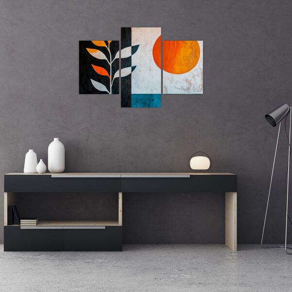 Slika - Apstrakcija biljke i sunca (90x60 cm)