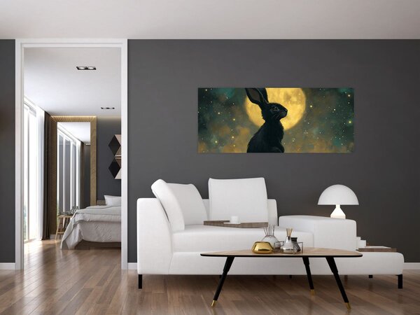 Slika - Zec s mjesecom (120x50 cm)