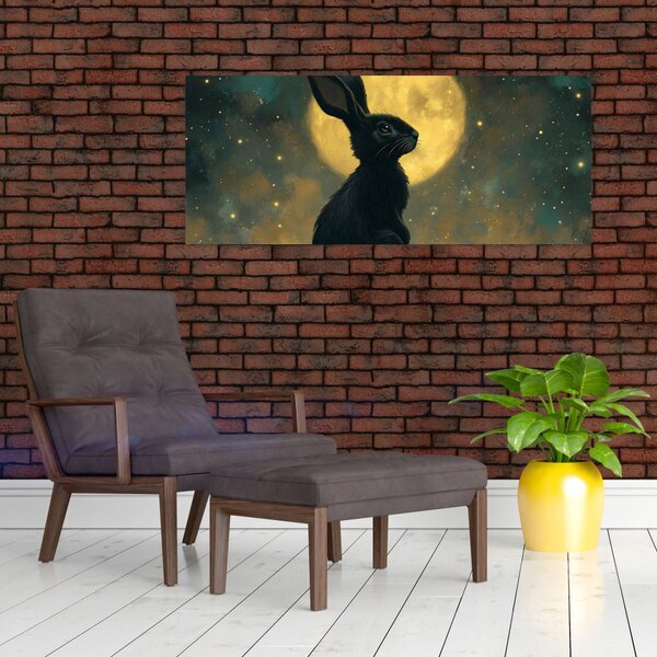 Slika - Zec s mjesecom (120x50 cm)