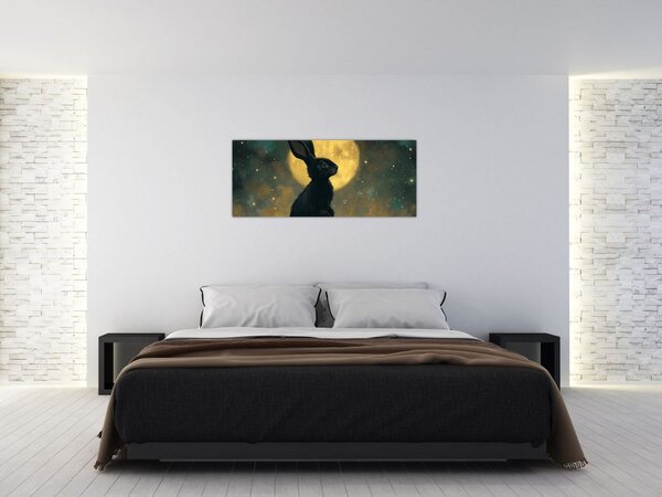Slika - Zec s mjesecom (120x50 cm)