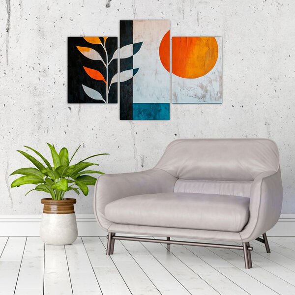 Slika - Apstrakcija biljke i sunca (90x60 cm)