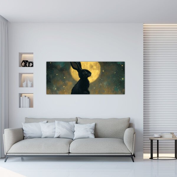 Slika - Zec s mjesecom (120x50 cm)