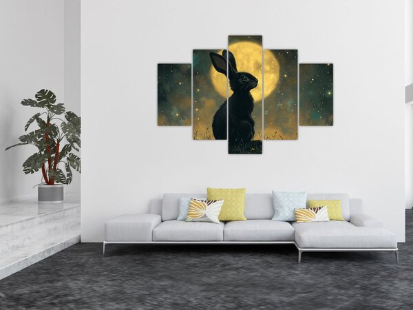 Slika - Zec s mjesecom (150x105 cm)