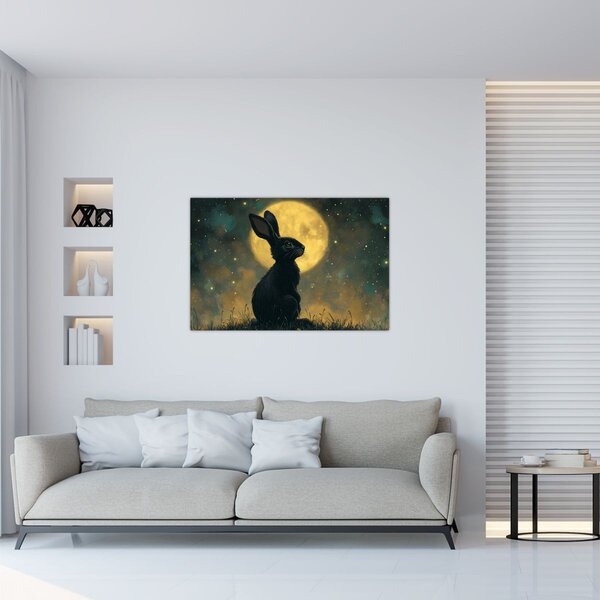 Slika - Zec s mjesecom (90x60 cm)