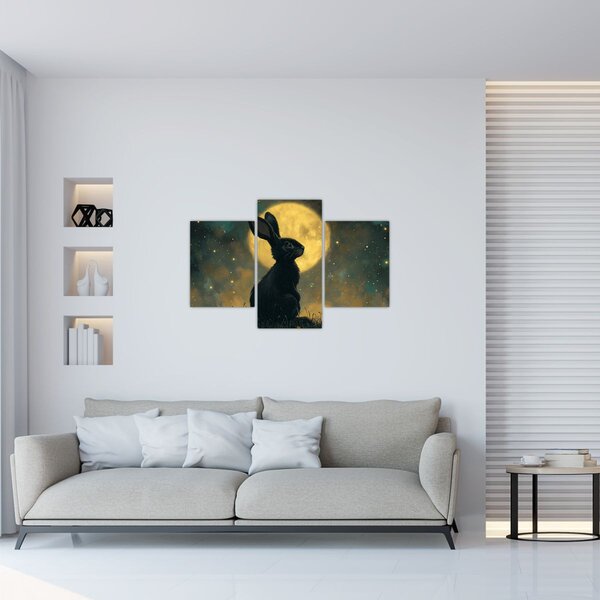 Slika - Zec s mjesecom (90x60 cm)