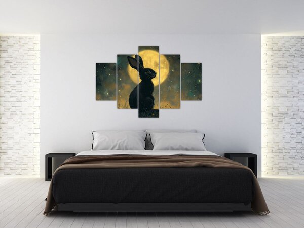 Slika - Zec s mjesecom (150x105 cm)