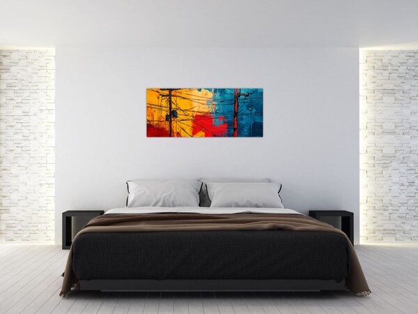 Slika - Apstraktne električne linije (120x50 cm)