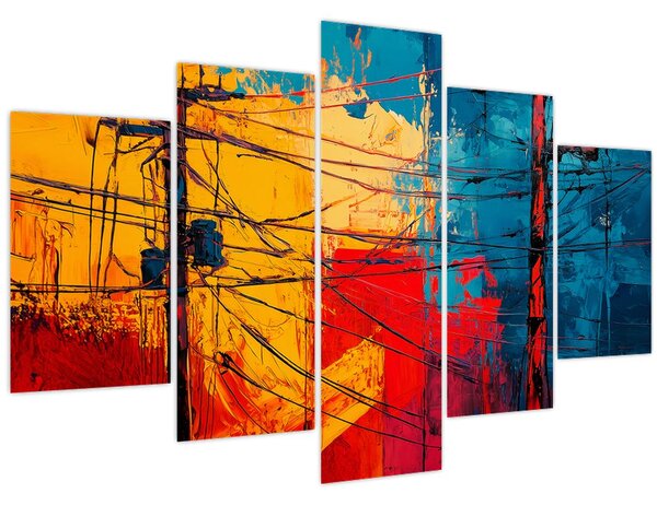 Slika - Apstraktne električne linije (150x105 cm)
