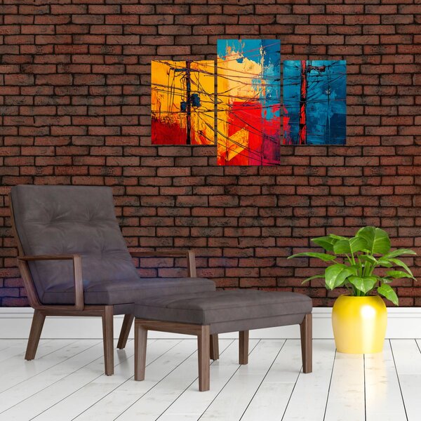 Slika - Apstraktne električne linije (90x60 cm)
