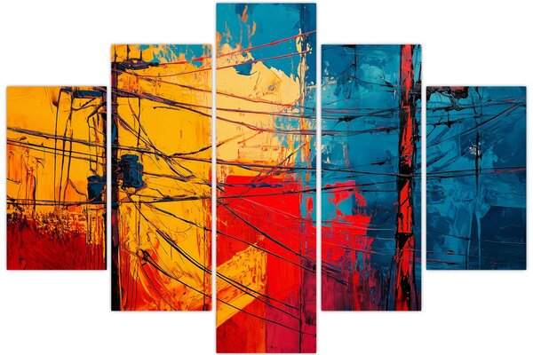 Slika - Apstraktne električne linije (150x105 cm)