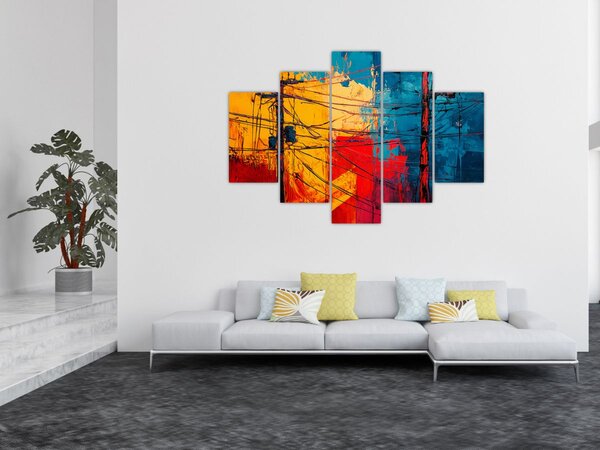 Slika - Apstraktne električne linije (150x105 cm)