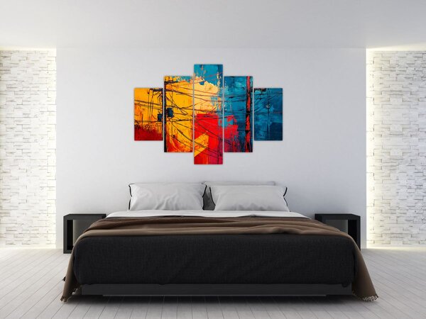 Slika - Apstraktne električne linije (150x105 cm)