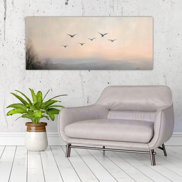 Slika - Jato ptica (120x50 cm)