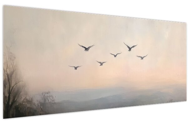 Slika - Jato ptica (120x50 cm)