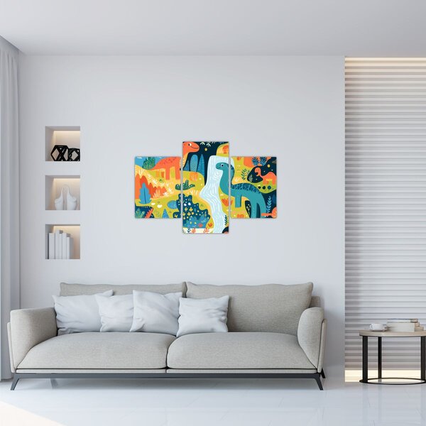 Slika - Veseli dinosauri (90x60 cm)