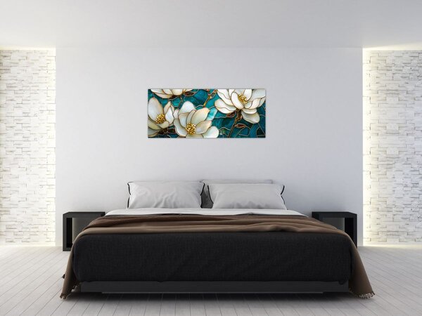 Slika - Vitraj s magnolijom (120x50 cm)