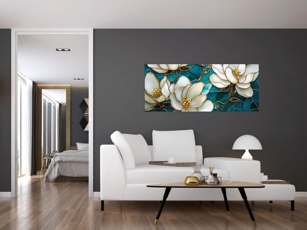 Slika - Vitraj s magnolijom (120x50 cm)