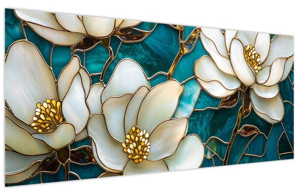 Slika - Vitraj s magnolijom (120x50 cm)