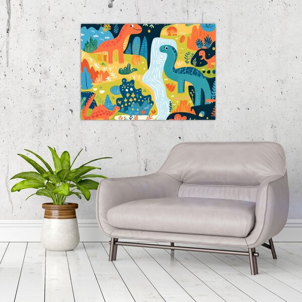 Slika - Veseli dinosauri (70x50 cm)