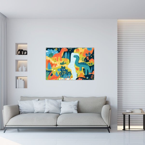 Slika - Veseli dinosauri (90x60 cm)