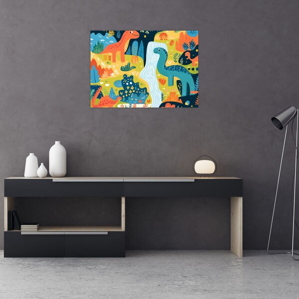 Slika - Veseli dinosauri (70x50 cm)