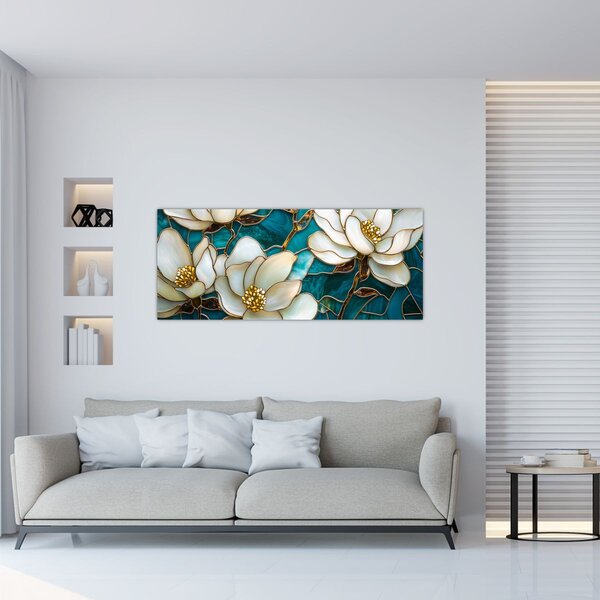 Slika - Vitraj s magnolijom (120x50 cm)