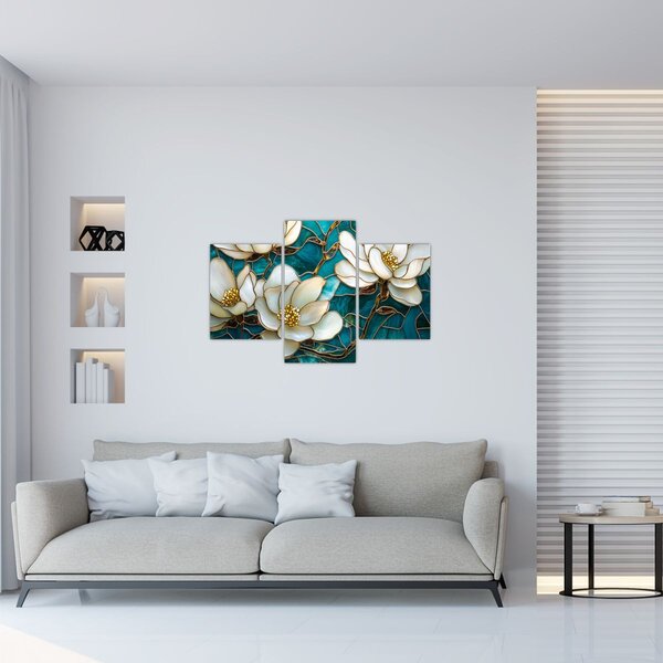Slika - Vitraj s magnolijom (90x60 cm)