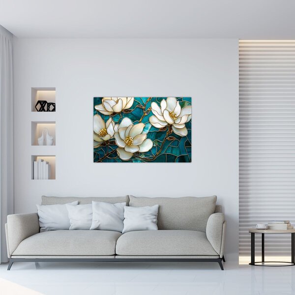 Slika - Vitraj s magnolijom (90x60 cm)