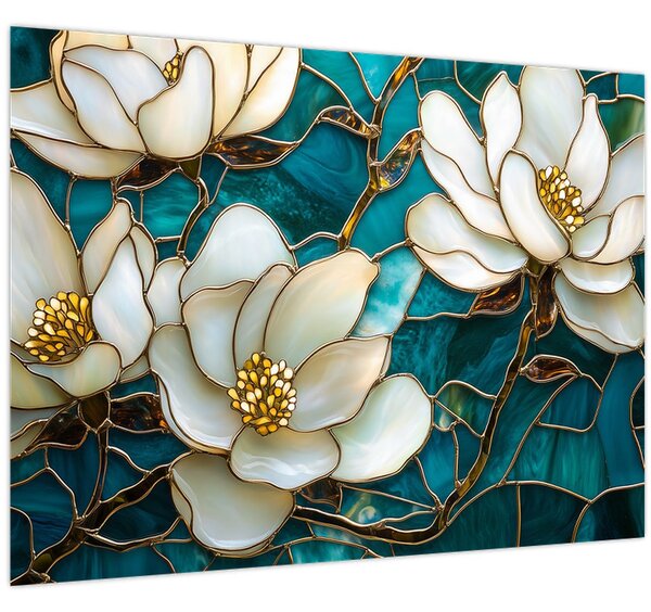 Slika - Vitraj s magnolijom (70x50 cm)