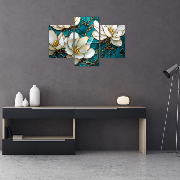 Slika - Vitraj s magnolijom (90x60 cm)