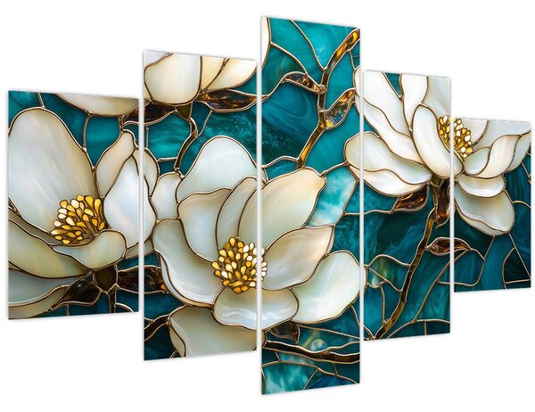 Slika - Vitraj s magnolijom (150x105 cm)
