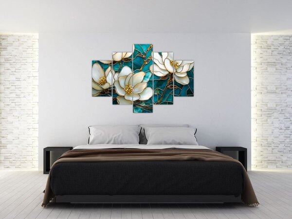 Slika - Vitraj s magnolijom (150x105 cm)