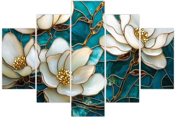 Slika - Vitraj s magnolijom (150x105 cm)