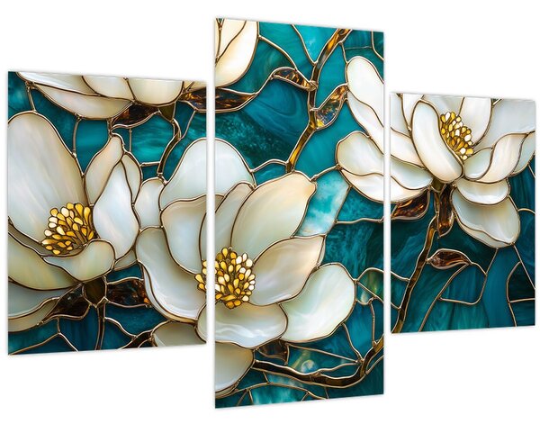 Slika - Vitraj s magnolijom (90x60 cm)