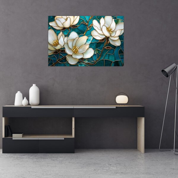 Slika - Vitraj s magnolijom (90x60 cm)