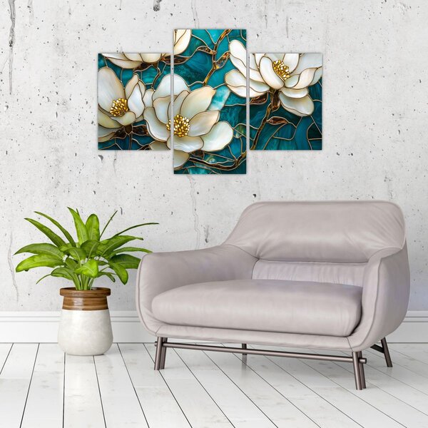 Slika - Vitraj s magnolijom (90x60 cm)