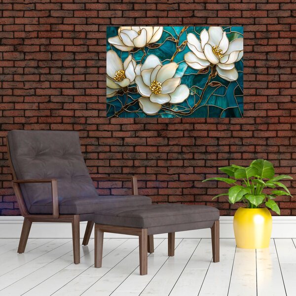 Slika - Vitraj s magnolijom (90x60 cm)