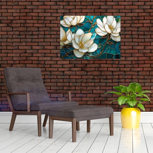 Slika - Vitraj s magnolijom (70x50 cm)