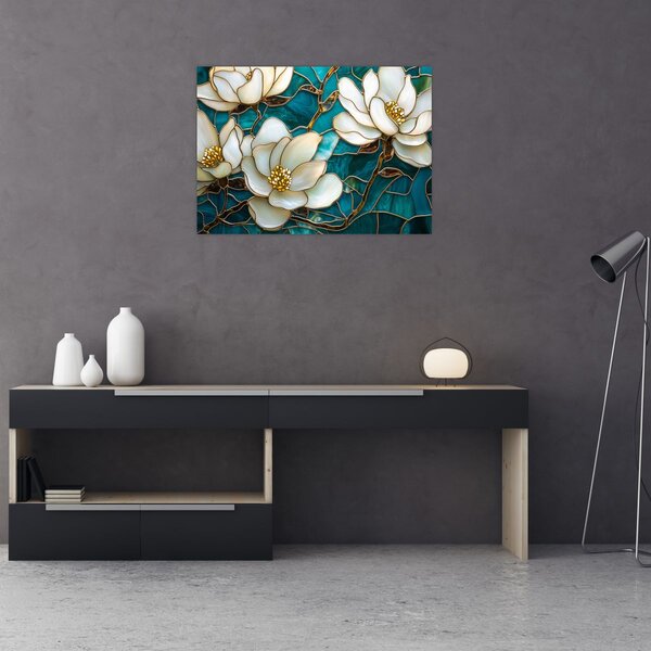 Slika - Vitraj s magnolijom (70x50 cm)