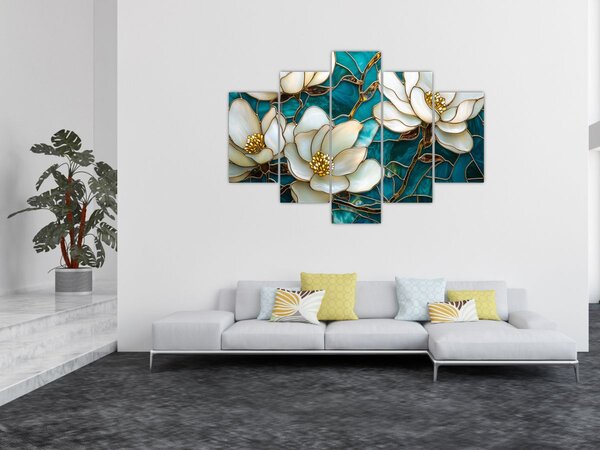 Slika - Vitraj s magnolijom (150x105 cm)