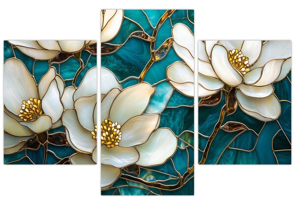 Slika - Vitraj s magnolijom (90x60 cm)