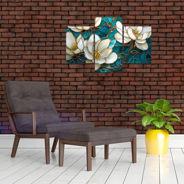 Slika - Vitraj s magnolijom (90x60 cm)