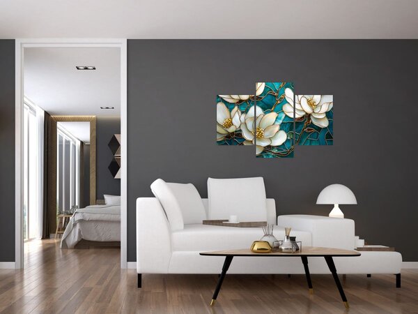 Slika - Vitraj s magnolijom (90x60 cm)