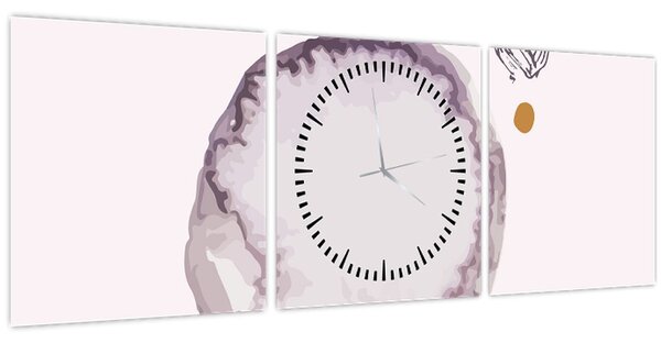 Slika - Ljubičasti minimalizam N⁰4 (sa satom) (90x30 cm)