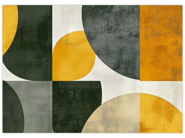 Slika - Apstrakcija u maslinastoj boji (70x50 cm)
