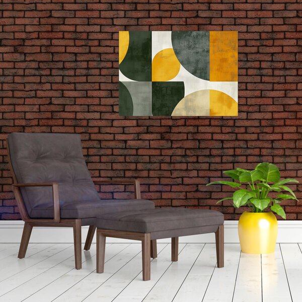 Slika - Apstrakcija u maslinastoj boji (70x50 cm)