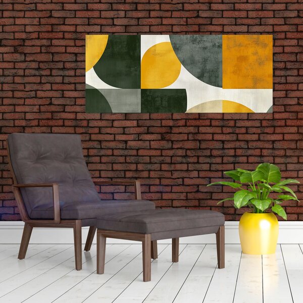 Slika - Apstrakcija u maslinastoj boji (120x50 cm)