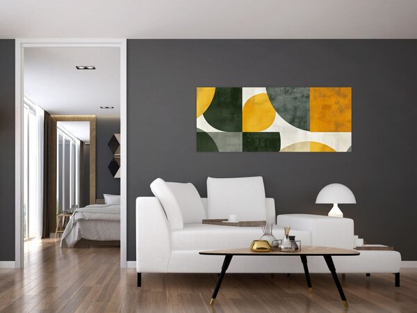 Slika - Apstrakcija u maslinastoj boji (120x50 cm)