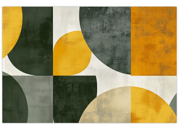 Slika - Apstrakcija u maslinastoj boji (90x60 cm)