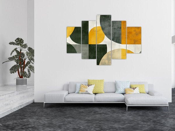 Slika - Apstrakcija u maslinastoj boji (150x105 cm)